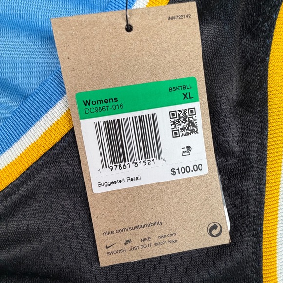 $100 Nike Angel Reese Chicago Sky WNBA Explorer Edition Jersey Black Blue XL - Picture 7 of 10